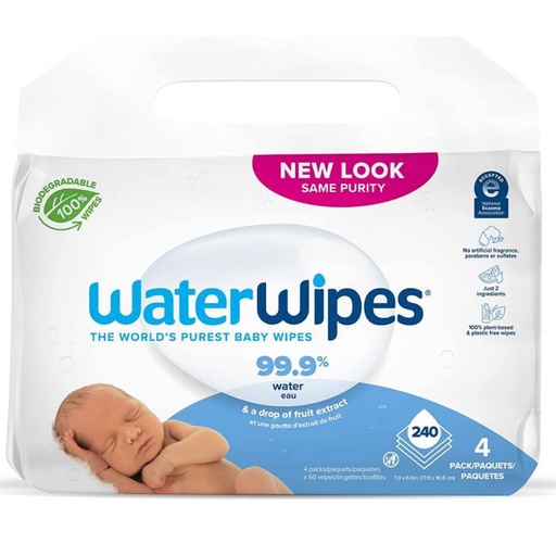 WATERWIPES 4*60 LINGETTES BEBE