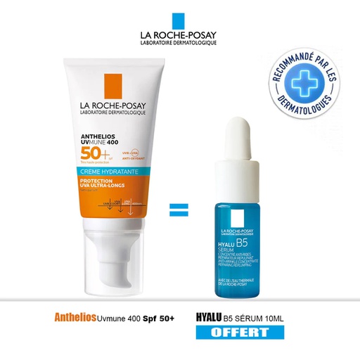 LA ROCHE POSAY ANTHELIOS PACK CREME INVISIBLE + HAYLU B5 OFFERT