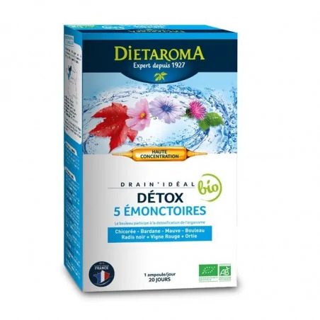 [01950013] DIETAROMA DRAIN IDEAL DETOX  BIO 20 AMPOULES