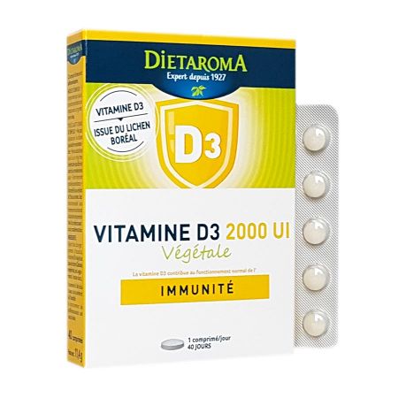 DIETAROMA VITAMINE D3 VEGETALE 40 COMPRIMES